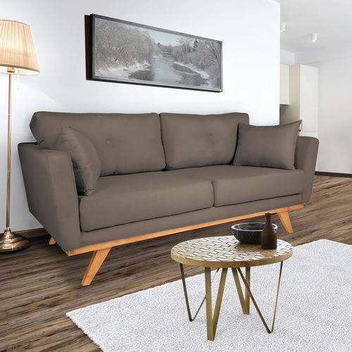 Tamanhos, Medidas e Dimensões do produto Sofá 3 Lugares Belle Suede Taupe - Silla