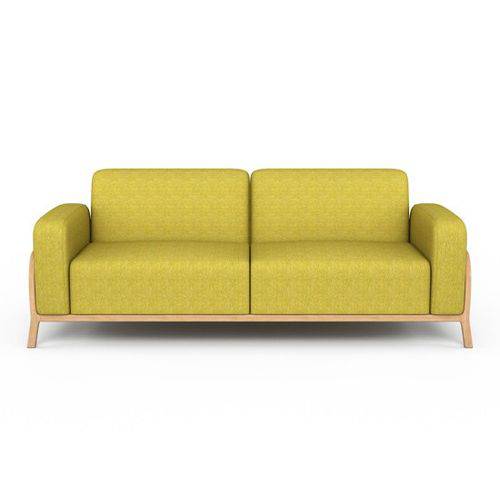 Tamanhos, Medidas e Dimensões do produto Sofa 3 Lugares Cloudy Flair 218X91X85H Amarelo Etna