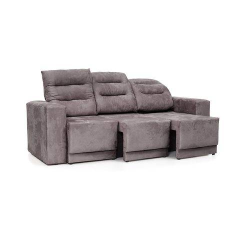 Tamanhos, Medidas e Dimensões do produto Sofa 3 Lugares Net Infinity Assento Retratil e Reclinavel Suede Avela 2,07M (L) - Netsofas