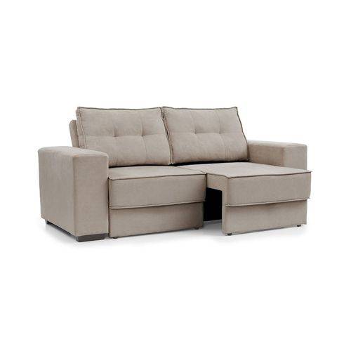 Tamanhos, Medidas e Dimensões do produto Sofa 3 Lugares Net Rocky Assento Retratil Suede Bege 2,01M (L) - Netsofas