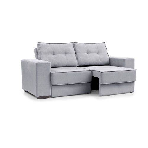 Tamanhos, Medidas e Dimensões do produto Sofa 3 Lugares Net Rocky Assento Retratil Suede Chumbo 2,01M (L) - Netsofas