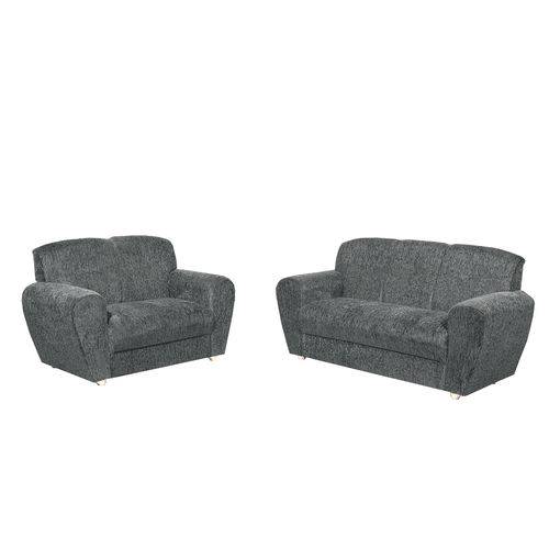 Tamanhos, Medidas e Dimensões do produto Sofa Saint Pierre 3 e 2 Lugares Tecido Suede Cinza