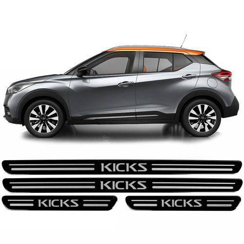 Tamanhos, Medidas e Dimensões do produto Soleira Resinada Nissan Kicks Preto - 4 Peças