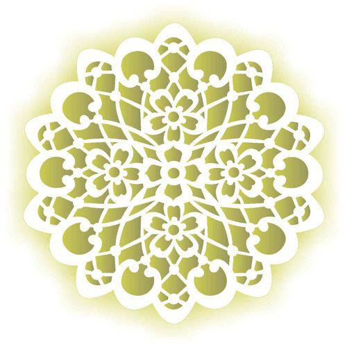 Tamanhos, Medidas e Dimensões do produto Stencil de Acetato para Pintura Opa 30,5 X 30,5 Cm - 2097 Mandala Flor