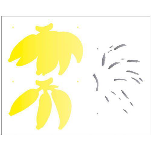 Tamanhos, Medidas e Dimensões do produto Stencil de Acetato para Pintura Opa 20 X 25 Cm - 2053 Cacho de Banana