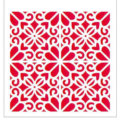 Tamanhos, Medidas e Dimensões do produto Stencil de Acetato para Pintura Opa 20 X 25 Cm - 2057 Estampa Flora Coração