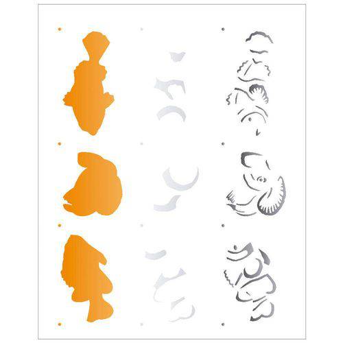 Tamanhos, Medidas e Dimensões do produto Stencil de Acetato para Pintura Opa 20 X 25 Cm - 2076 Peixe Palhaço
