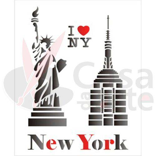 Tamanhos, Medidas e Dimensões do produto Stencil de Acetato para Pintura Opa 20 X 25 Cm - 1162 Cidades New York