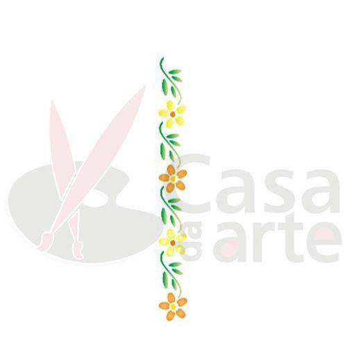 Tamanhos, Medidas e Dimensões do produto Stencil de Acetato para Pintura Opa 04 X 30 Cm - 124 Flores