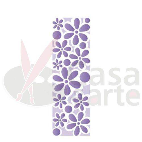 Tamanhos, Medidas e Dimensões do produto Stencil de Acetato para Pintura Opa 10 X 30 Cm - 493 Estampa Flores