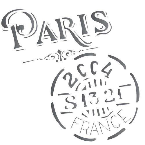 Tamanhos, Medidas e Dimensões do produto Stencil de Acetato para Pintura Opa 14 X 14 Cm - 1742 Selo Paris
