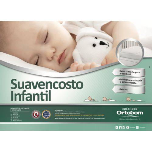 Tamanhos, Medidas e Dimensões do produto Suavencosto Sleep Baby (60x40x6) Ortobom