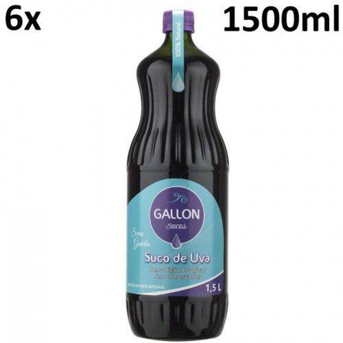 Tamanhos, Medidas e Dimensões do produto Suco de Uva Integral 100% Natural Gallon Serra Gaucha - Caixa 6 Un 1000ml - 1,5 Litro - 1,5LT - 1,5L