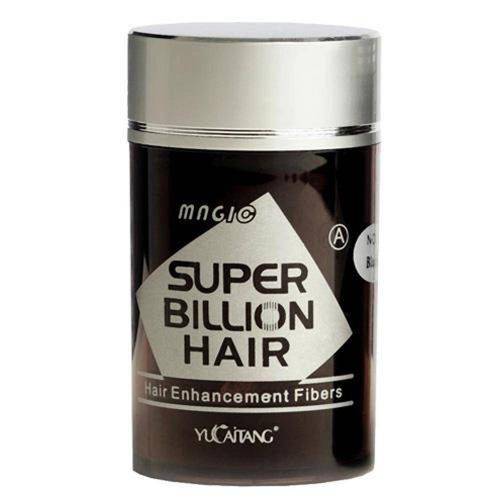 Tamanhos, Medidas e Dimensões do produto Super Billion Hair Fibra 25g Billion Hair - Disfarce para Calvície Castanho Escuro