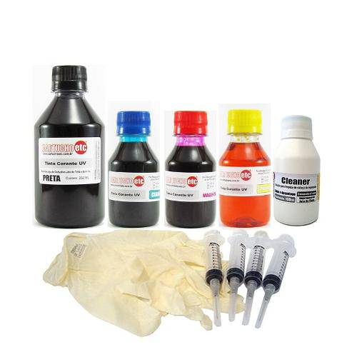 Tamanhos, Medidas e Dimensões do produto Super Kit de Recarga de Cartuchos e Bulk Ink Epson com 550ml de Tinta