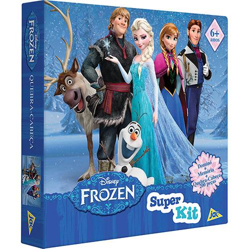Tamanhos, Medidas e Dimensões do produto Super Kit Quebra-Cabeça + Jogo Memória + Dominó Frozen - Jak