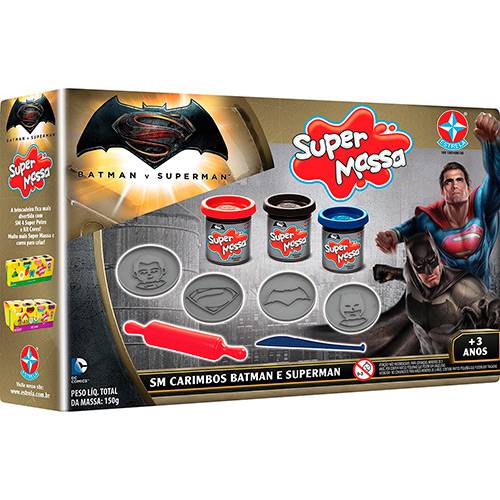 Tamanhos, Medidas e Dimensões do produto Super Massa Carimbos Batman e Superman - Estrela