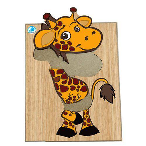 Tamanhos, Medidas e Dimensões do produto Super Quebra Cabeças de Madeira de Girafa Simque