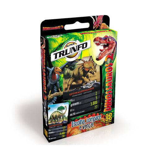 Tamanhos, Medidas e Dimensões do produto Super Trunfo Dinossauros 2