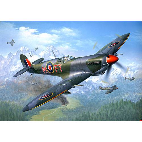 Tamanhos, Medidas e Dimensões do produto Supermarine Spitfire Mk.IX/XVI - Escala 1/48 - Revell