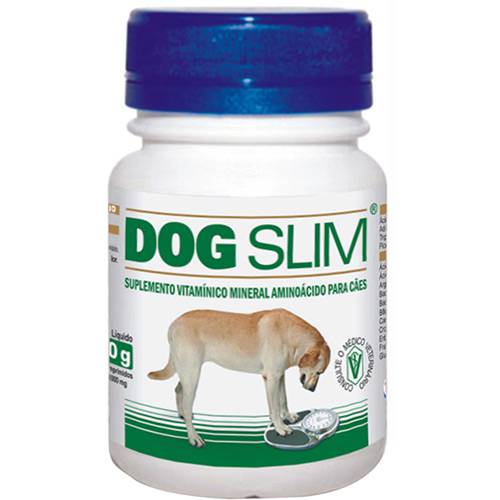 Tamanhos, Medidas e Dimensões do produto Suplemento Vitamínico Mineral Aminoácido para Cães Dog Slim 60G - Alivet