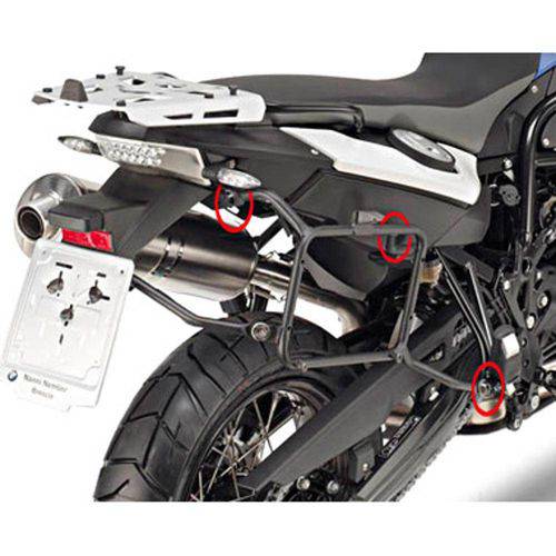 Tamanhos, Medidas e Dimensões do produto Suporte Bau Lateral Monokey PLR5103 BMW F800GS - Givi