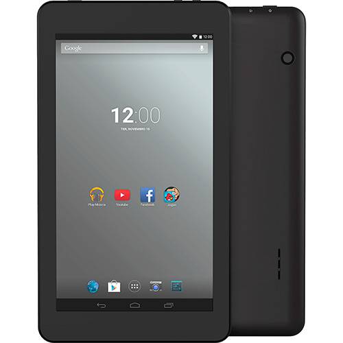 Tamanhos, Medidas e Dimensões do produto Tablet Every E701 8GB Wi-Fi Tela 7'' Android 4.4 Quad-Core 1,2GHz Preto
