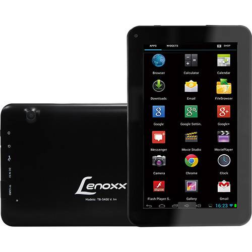 Tamanhos, Medidas e Dimensões do produto Tablet Lenoxx TB 5400 P 8GB Wi-Fi Tela 7" Android Entrada USB Quad Core - Preto