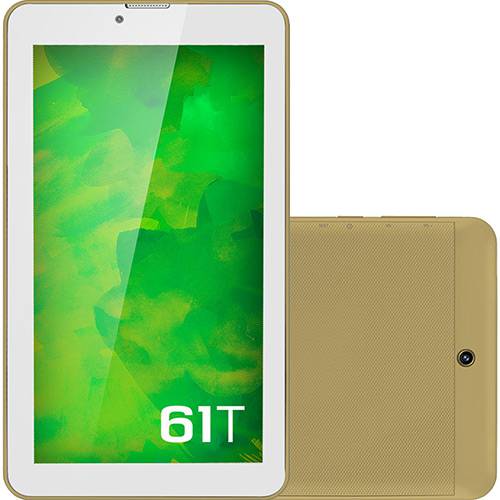 Tamanhos, Medidas e Dimensões do produto Tablet Mirage 61T 2003 8GB 3G Tela 7" Android Quad Core - Dourado