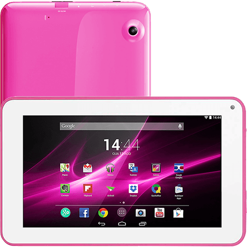 Tamanhos, Medidas e Dimensões do produto Tablet Multilaser M9 NB174 Quad Core 8GB Tela 9" Android 4.4 - Rosa