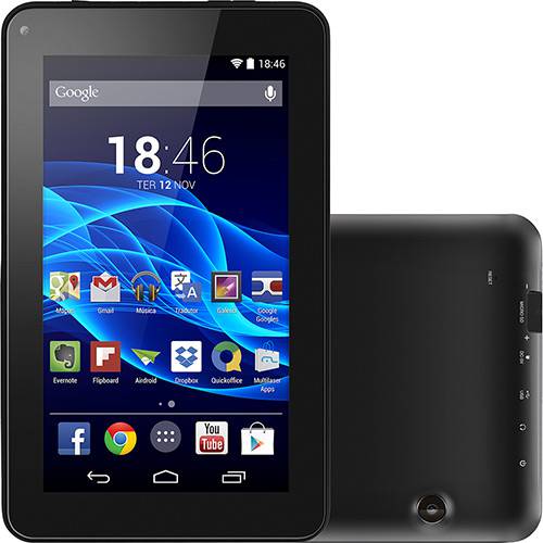 Tamanhos, Medidas e Dimensões do produto Tablet Multilaser ML Supra 8GB Wi-Fi Tela 7" Android 4.4 Quad Core - Preto