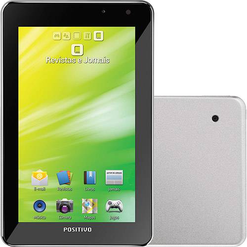 Tamanhos, Medidas e Dimensões do produto Tablet Positivo YPY 07FTB 16GB Wi-fi + 3G Tela 7" Android 4.0 Processador Cortex A9 1GHz - Prata