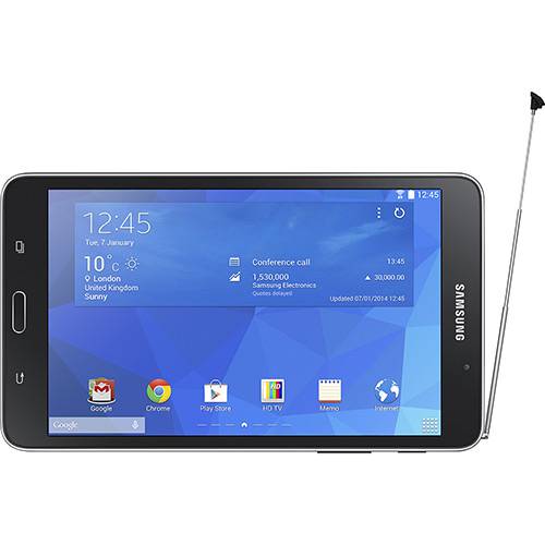 Tamanhos, Medidas e Dimensões do produto Tablet Samsung Galaxy Tab 4 T230N 8GB Wi-fi Tela 7" Android 4.4 Processador Quad-core 1.2GHz Preto