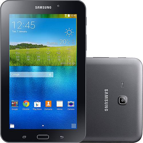 Tamanhos, Medidas e Dimensões do produto Tablet Samsung Galaxy Tab T113 8GB Wi-Fi Tela 7" Android 4.4 Processador Quad Core 1.3GHz - Preto