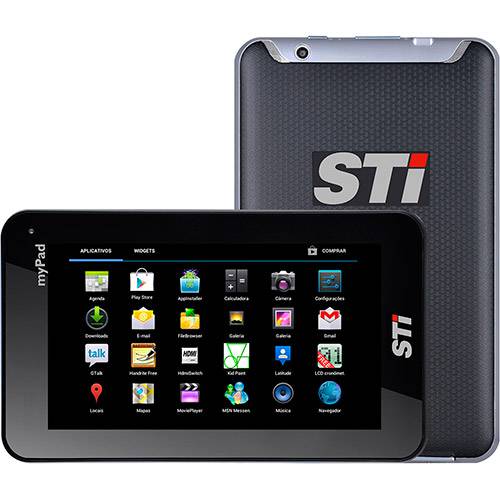 Tamanhos, Medidas e Dimensões do produto Tablet STI TA 0703G 16GB Wi-fi + 3G Tela 7" Android 4.1 Processador Rockchip Dual Core - Preto