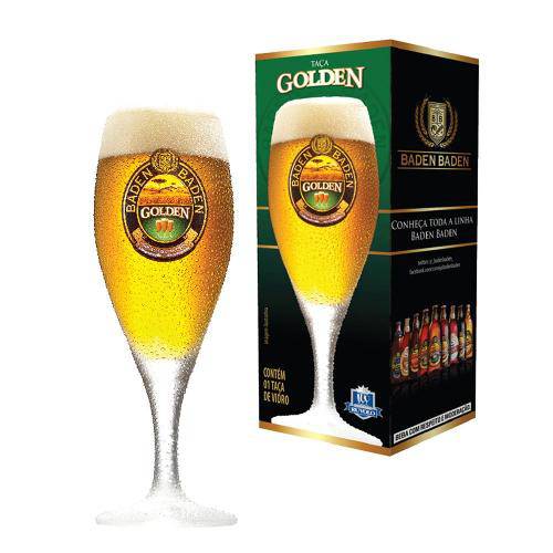 Tamanhos, Medidas e Dimensões do produto Taça para Cerveja em Vidro 300ml Baden Baden Golden
