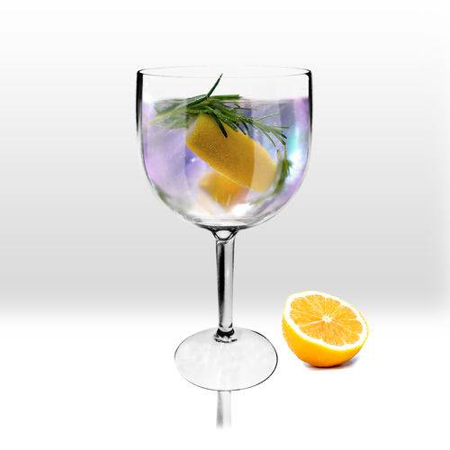 Tamanhos, Medidas e Dimensões do produto Taça para Gin Tônica Acrílico Transparente 550 Ml