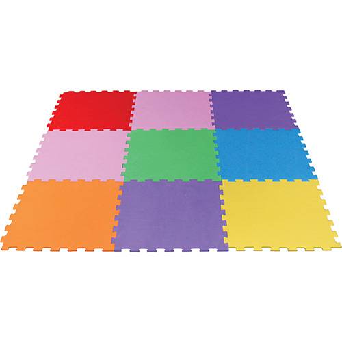 Tamanhos, Medidas e Dimensões do produto Tapete Borracha EVA LS Color 9 Peças 29x29cm 5mm - Evamax