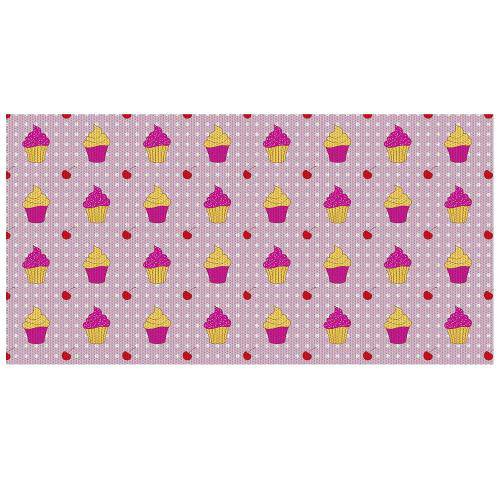 Tamanhos, Medidas e Dimensões do produto Tapete Brisa Infantil Sorvete Rosa 43x130 Cm