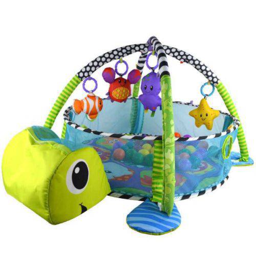 Tamanhos, Medidas e Dimensões do produto Tapete de Atividades para Bebê com Piscina de Bolinha Tartaruga Color Baby