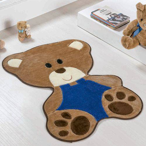 Tamanhos, Medidas e Dimensões do produto Tapete Formato Bebe Urso Azul Royal