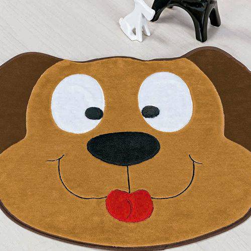 Tamanhos, Medidas e Dimensões do produto Tapete Formato Big Cachorro Feliz Caramelo