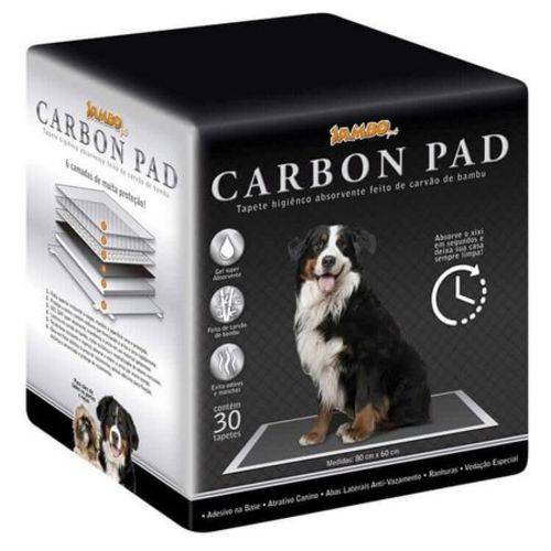 Tamanhos, Medidas e Dimensões do produto Tapete Higienico Preto Carbon Pad para Cães 80x60cm - Jambo Pet
