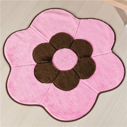 Tamanhos, Medidas e Dimensões do produto Tapete Infantil em Formato Big de Margarida Dupla 112x112cm Rosa