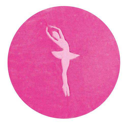Tamanhos, Medidas e Dimensões do produto Tapete Infantil em Formato de Bailarina 78x68cm Pink