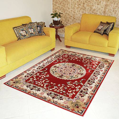 Tamanhos, Medidas e Dimensões do produto Tapete Marbella Çagdas Retangular Vermelho 98x150cm - Rayza