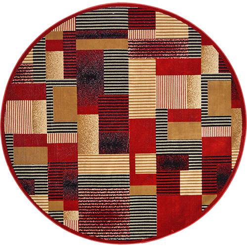 Tamanhos, Medidas e Dimensões do produto Tapete Marbella Illusione Artistic Redondo Vermelho 150cm - Rayza