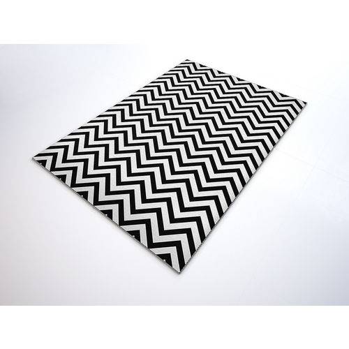 Tamanhos, Medidas e Dimensões do produto Tapete Saturs Harts Chevron Listrado Preto - 200 X 140 Cm Tapete para Sala e Quarto