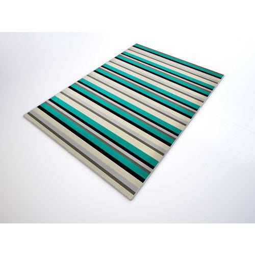 Tamanhos, Medidas e Dimensões do produto Tapete Saturs Moderno Listrado Azul 140 X 300 Cm