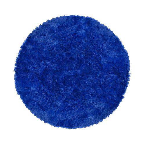 Tamanhos, Medidas e Dimensões do produto Tapete Saturs Shaggy Pelo Alto Azul Redondo 150 Cm Tapete para Sala e Quarto